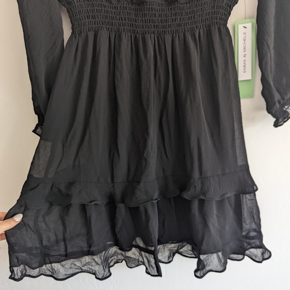 Black Ruffle Dress - Picture 4 of 8